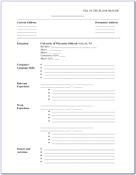 It's tough to say there's another option that. Fill In The Blank Resume Printable Vincegray2014