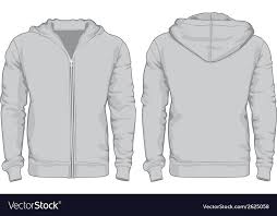 Mens Hoodie Shirts Template Front And Back Views