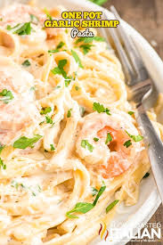 creamy garlic shrimp pasta the slow