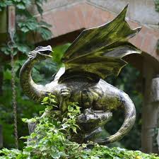 Mystical Dragon 100cm Bronze Metal