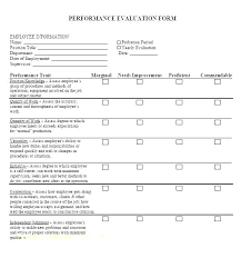 Example Performance Appraisal Form Template Answers Employee