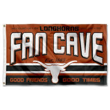 texas longhorns fan man cave game room banner flag sports flags pennants co