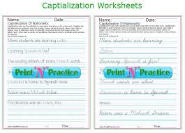 42 capitalization worksheets list of