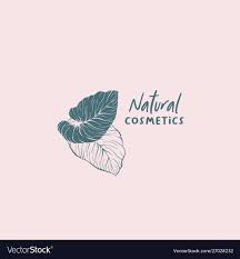 natural cosmetics logo design royalty