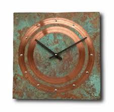 Turquoise Copper Clock Wall Clock Home