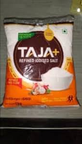 natural taja refined iodized salt at