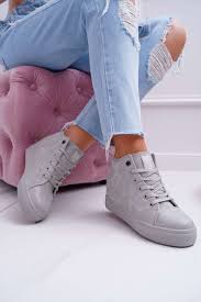 Women S Wedge Sneakers Big Star Grey Ee274122