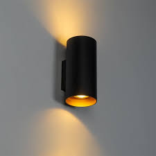 Design Wall Lamp Black With Gold Sab