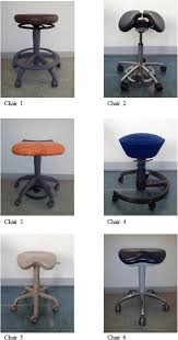 6 diffe ergonomic chairs used by