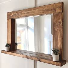 Reclaimed Wood Wall Mirror With Rustic