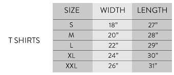 21 Unfolded Standard Shirt Size Chart