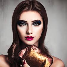 glamorous russian beauty makeup face