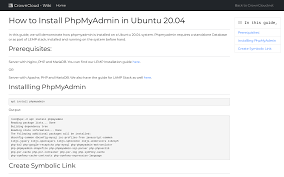 how to install phpmyadmin in ubuntu 20 04