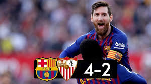 Fc barcelona vs tba (joan gamper trophy) date: Sevilla Vs Barcelona 2 4 All Goals Highlights Hat Trick Messi Youtube