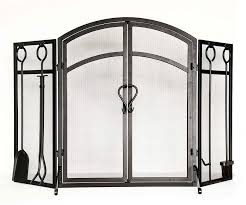 Arched Top Steel Fireplace Screen