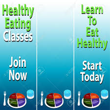An Image Of Healthy Eating Banners With Food Plate Chart