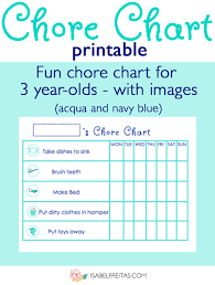 3y Chore Chart With Images Acqua And Blue Family Life Blog