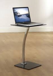 Taffarel Black Glass Laptop Table