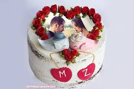 wedding anniversary cake with photos