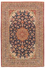 isfahan woll and silk persian rug night