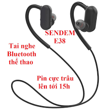 PIN 15 TIẾNG] Tai Nghe thể thao kim loại Bluetooth SENDEM E38 - chống nước  - pin trâu - Hàng cao cấp