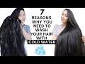 wash your hair with cold water