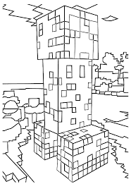 desenho e imagem minecraft torre para