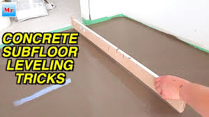 concrete floor leveling tricks with