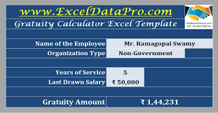 Download Gratuity Calculator India Excel Template