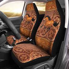Horse Leather Embossed Car Seat