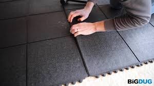 rubber interlocking gym flooring