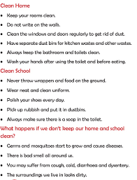 grade 2 science lesson 20 clean home