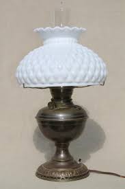Antique 1880s Vintage Brass Oil Lamp