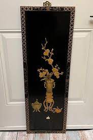 Oriental Wall Hangings Black Lacquer