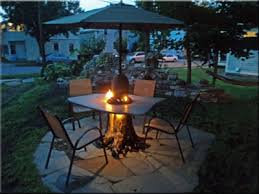 propane or natural gas fire pit tables