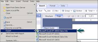 Crystal Reports Data Export To Excel Tutorialspoint