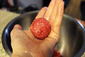 ground meat from sticking to your hands