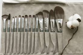 set of makeup cosmetic brushes