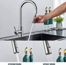 touch kitchen sink faucet pull out