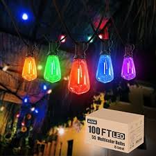 100ft Multicolor Outdoor String Lights