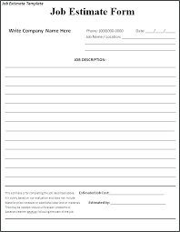 Construction Job Proposal Template Free Contractor Bid Forms
