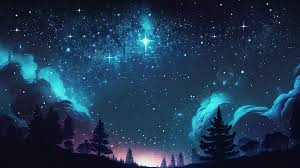starry night sky blue romantic