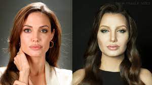 angelina jolie makeup transformation