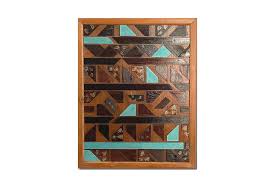 Teal Abstract 3d Wall Art Wooden Wall
