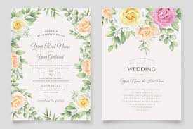 wedding invitation rose pattern