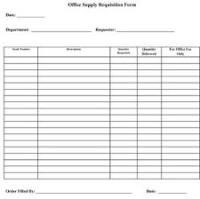 Office Supply Request Small Business Free Forms