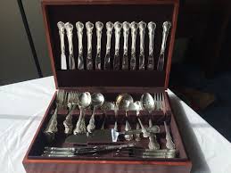 ,.66 piece estate sterling silver set service for 12 grand duchess by towle sterling silver flatware boxed set was: Buy Sterling Silver Silverware Set Value With A Reserve Price Up To 73 Off