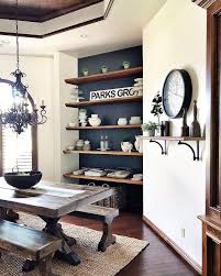 Dining Room Nook With Floating Shelves