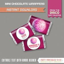 Disco Party Mini Chocolate Wrappers Paintball Birthday