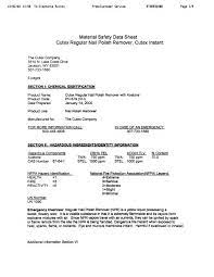 material safety data sheet cutex